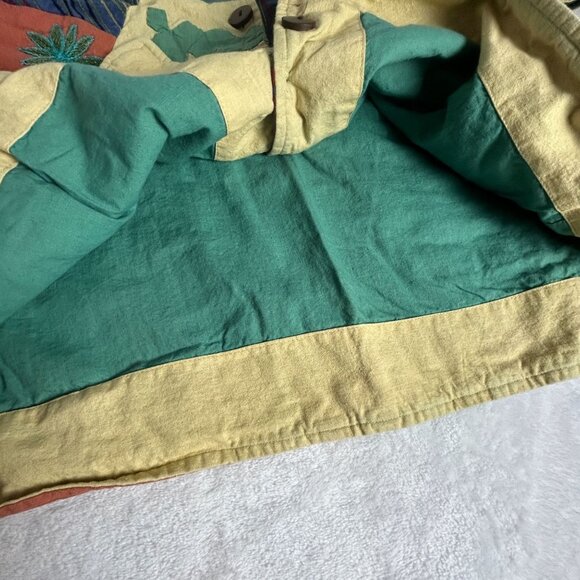 Vintage Silver Stream Patchwork Jacket One Size Cotton Bohemian Art To Wear - Picture 9 of 12